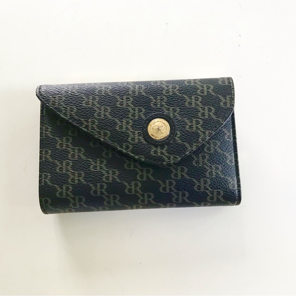 ✨Rioni Signature RR Print Leather Wallet Made in Italy